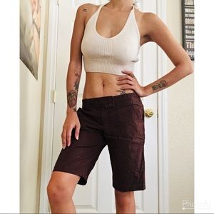 Full Tilt Long Brown Bermuda Shorts
